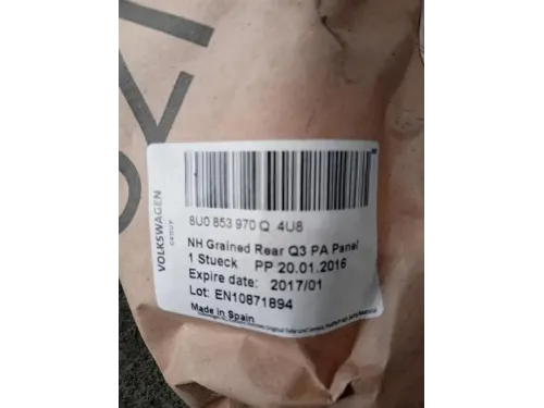 Rinforzo Modanatura Paracolpi Porta INF POST DX 8U0 853 970 Q 4U8 Audi Q3 8UB 2012