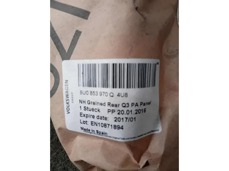 Rinforzo Modanatura Paracolpi Porta INF POST DX 8U0 853 970 Q 4U8 Audi Q3 8UB 2012