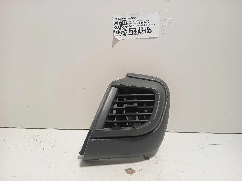 Griglia Condotto ARIA Cruscotto ANT DX 98085956ZD Opel Vivaro C 2019