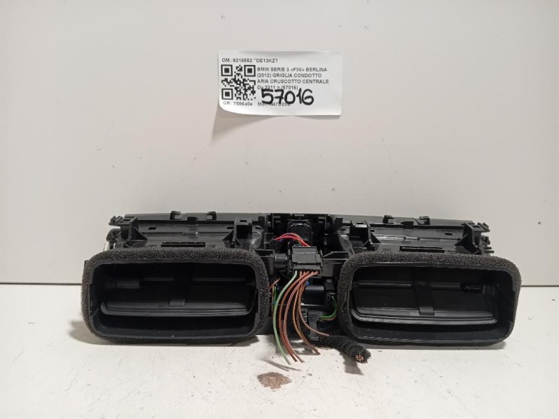 Griglia Condotto ARIA Cruscotto Centrale 9218552 Bmw Serie 3 F30 Berlina 2012