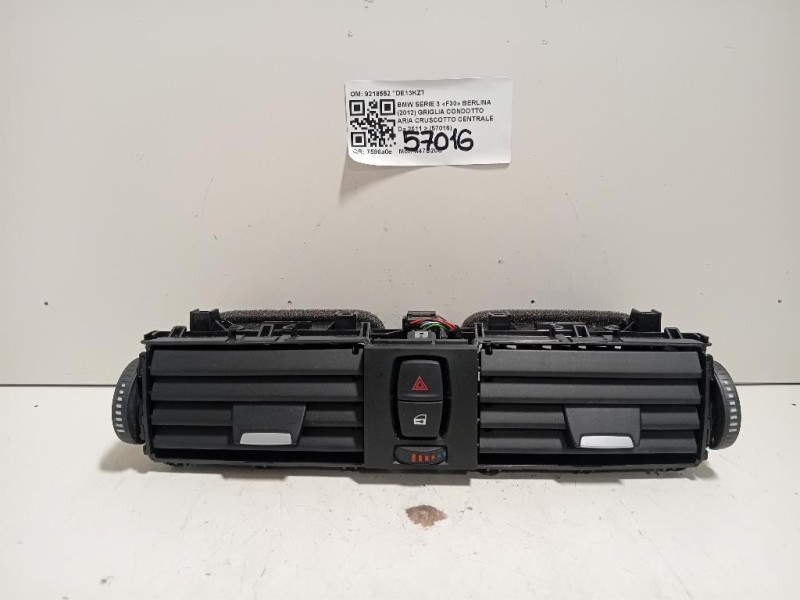 Griglia Condotto ARIA Cruscotto Centrale 9218552 Bmw Serie 3 F30 Berlina 2012