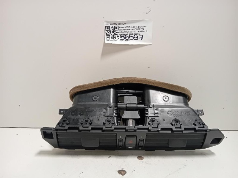 Griglia Condotto ARIA Cruscotto Centrale 6910734 Bmw Serie 5 E60 Berlina 2004