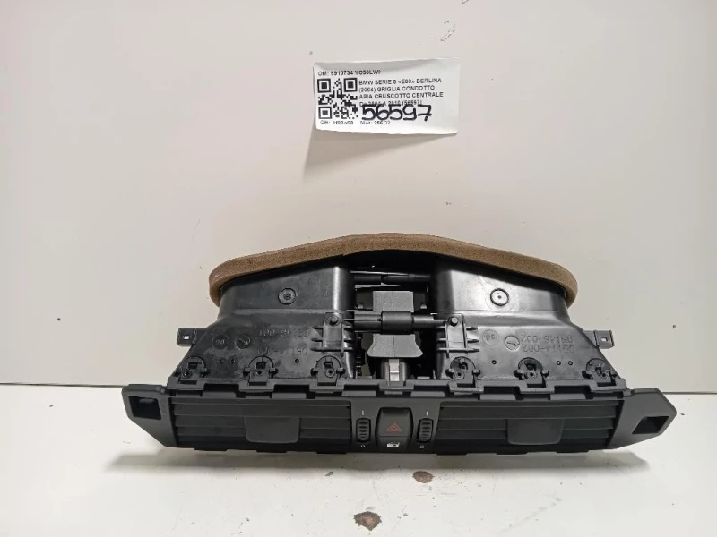 Griglia Condotto ARIA Cruscotto Centrale 6910734 Bmw Serie 5 E60 Berlina 2004
