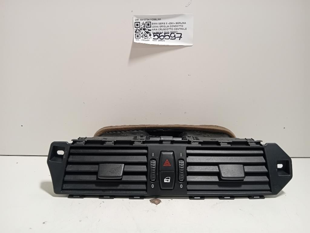 Griglia Condotto ARIA Cruscotto Centrale 6910734 Bmw Serie 5 E60 Berlina 2004