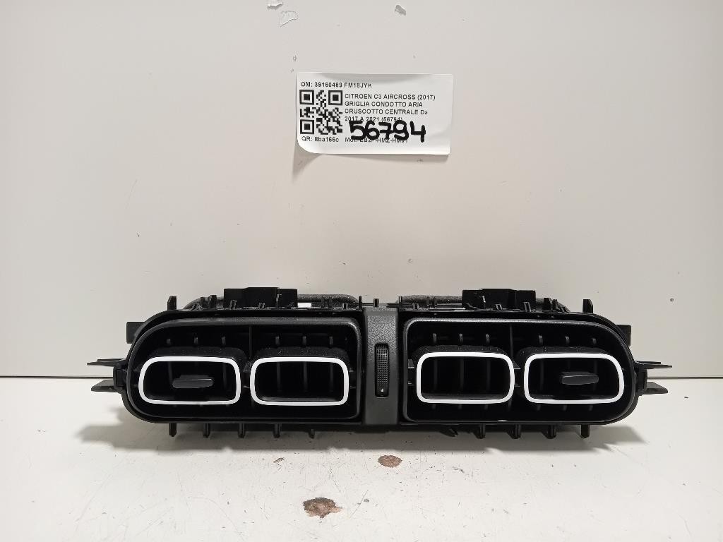 Griglia Condotto ARIA Cruscotto Centrale 39160489 Citroen C3 Aircross 2017