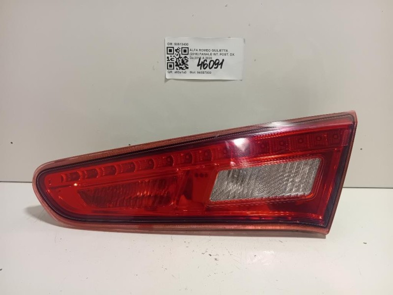 Fanale INT POST DX 50513400 Alfa Romeo Giulietta 2016
