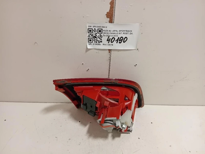 Fanale INT POST DX 8P4 945 094 D Audi A3 8PA Sportback 2010