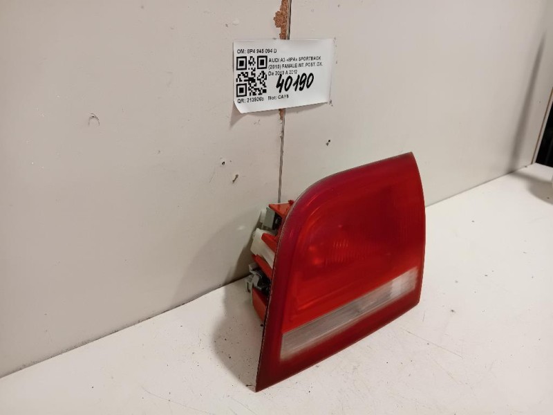 Fanale INT POST DX 8P4 945 094 D Audi A3 8PA Sportback 2010