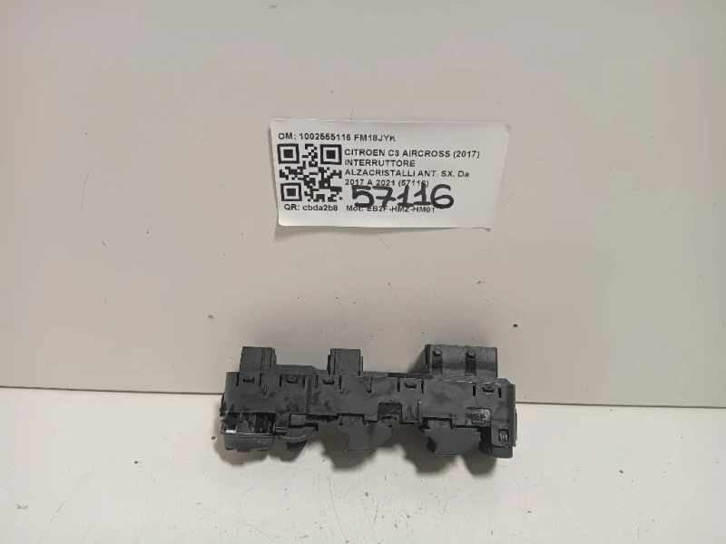 Interruttore Alzacristalli ANT SX 1002555116 Citroen C3 Aircross 2017
