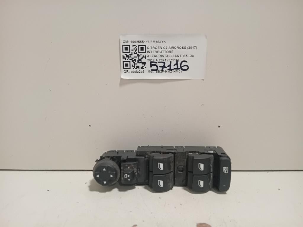 Interruttore Alzacristalli ANT SX 1002555116 Citroen C3 Aircross 2017