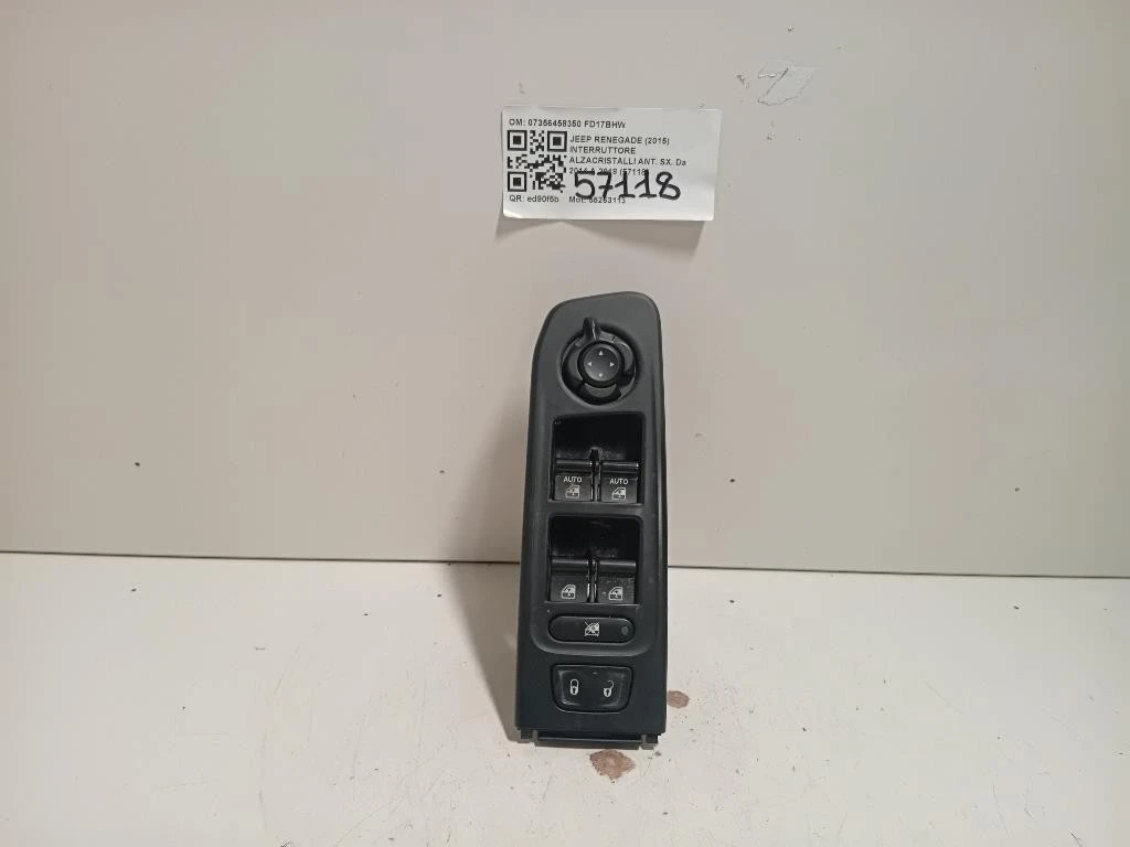 Interruttore Alzacristalli ANT SX 07356458350 Jeep Renegade 2015