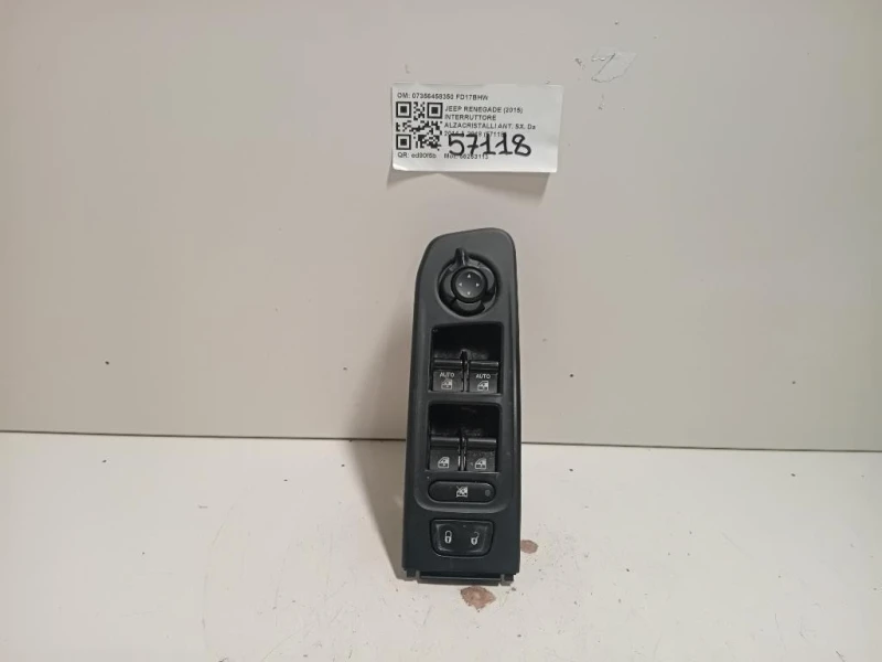 Interruttore Alzacristalli ANT SX 07356458350 Jeep Renegade 2015