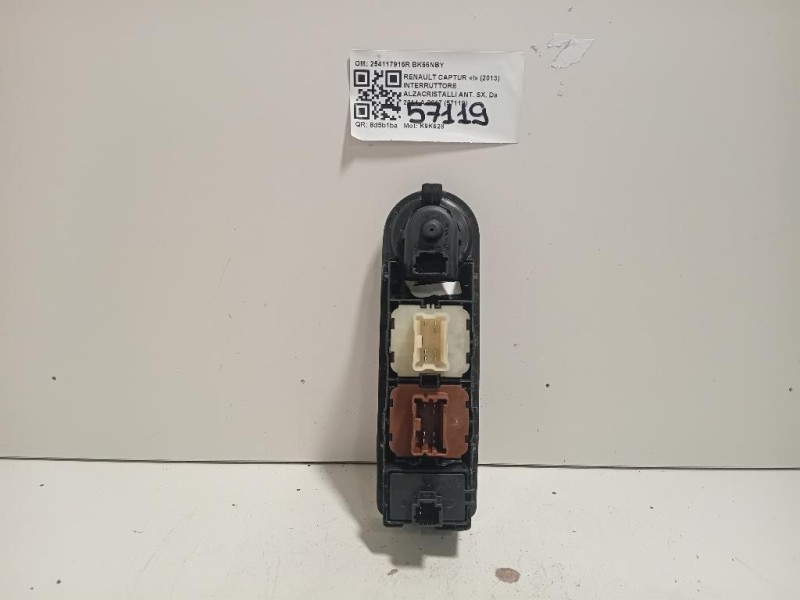 Interruttore Alzacristalli ANT SX 254117915R Renault Captur I 2013