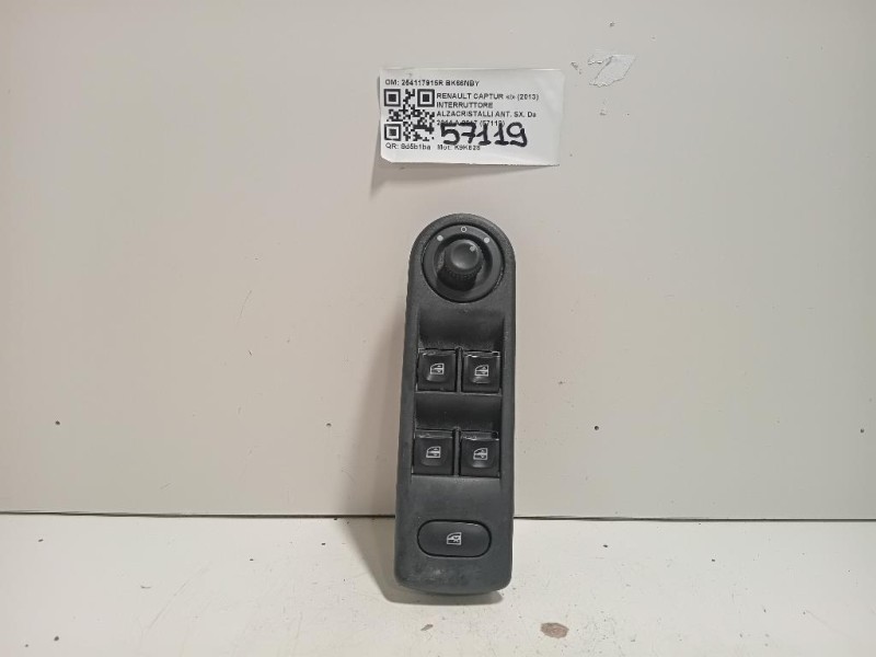 Interruttore Alzacristalli ANT SX 254117915R Renault Captur I 2013