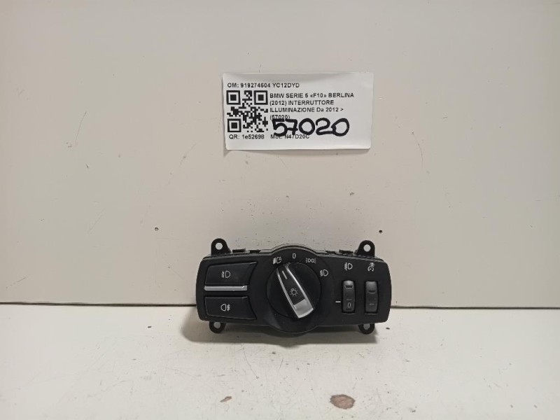 Interruttore Illuminazione 919274604 Bmw Serie 5 F10 Berlina 2012