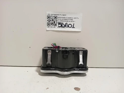 Interruttore Illuminazione A2479052902 Mercedes Classe A W177 2018