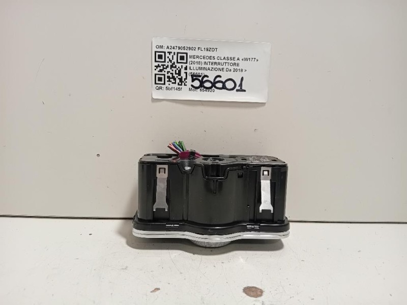Interruttore Illuminazione A2479052902 Mercedes Classe A W177 2018
