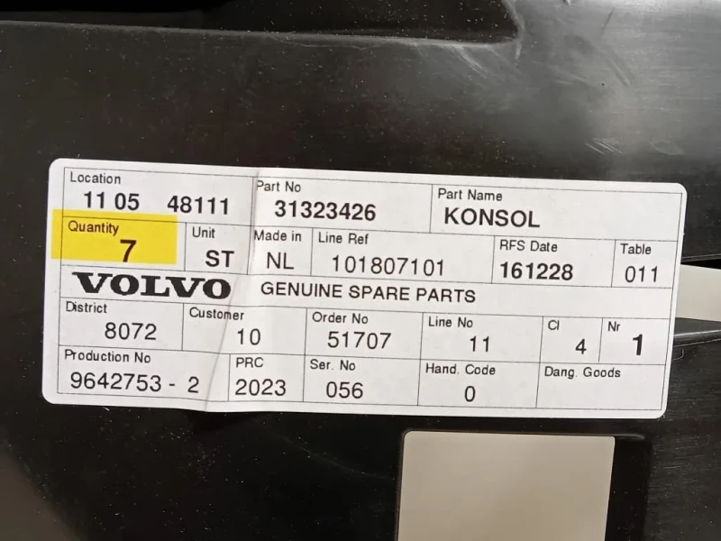 Rinforzo Paraurti ANT DX 31323426 DX DESTRO Volvo V60 I 2010