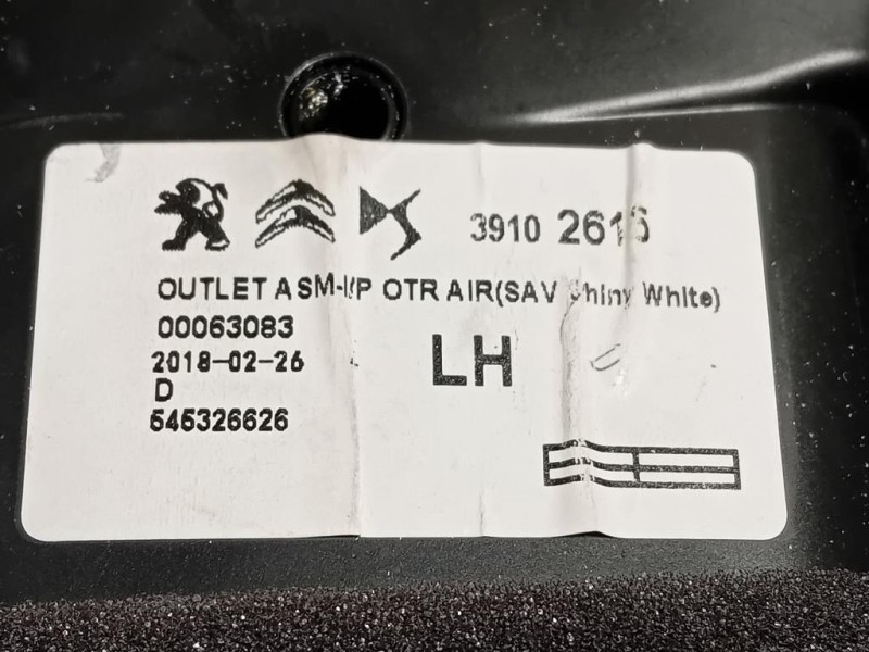 KIT Griglie Condotto ARIA Cruscotto 3910261539102617 Citroen C3 Aircross 2017