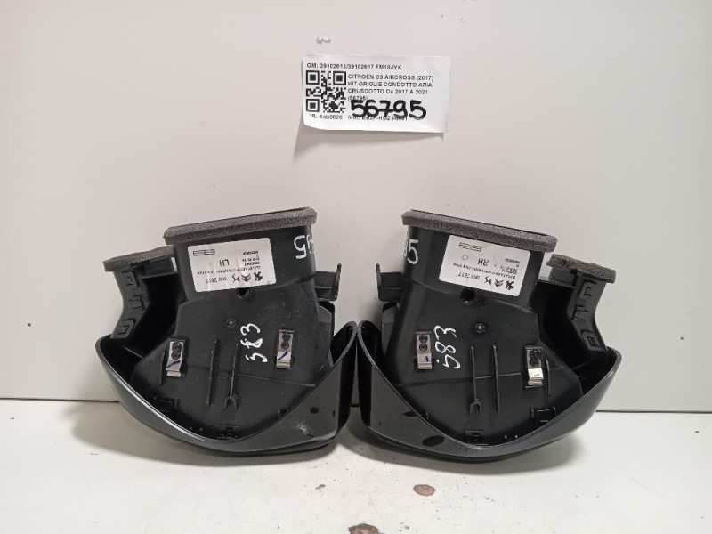 KIT Griglie Condotto ARIA Cruscotto 3910261539102617 Citroen C3 Aircross 2017