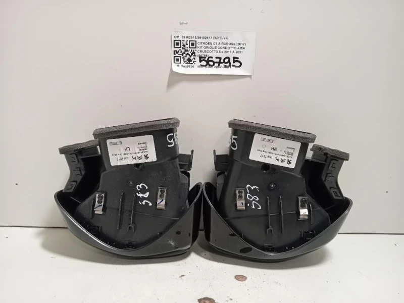 KIT Griglie Condotto ARIA Cruscotto 3910261539102617 Citroen C3 Aircross 2017