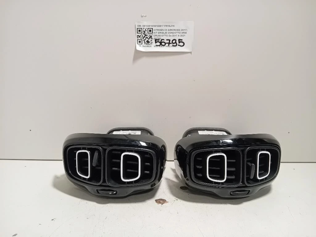 KIT Griglie Condotto ARIA Cruscotto 3910261539102617 Citroen C3 Aircross 2017