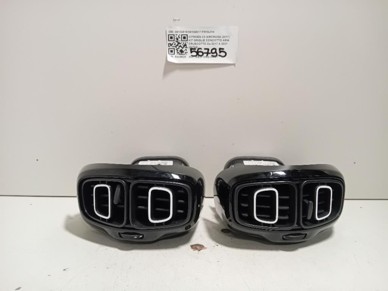 KIT Griglie Condotto ARIA Cruscotto 3910261539102617 Citroen C3 Aircross 2017