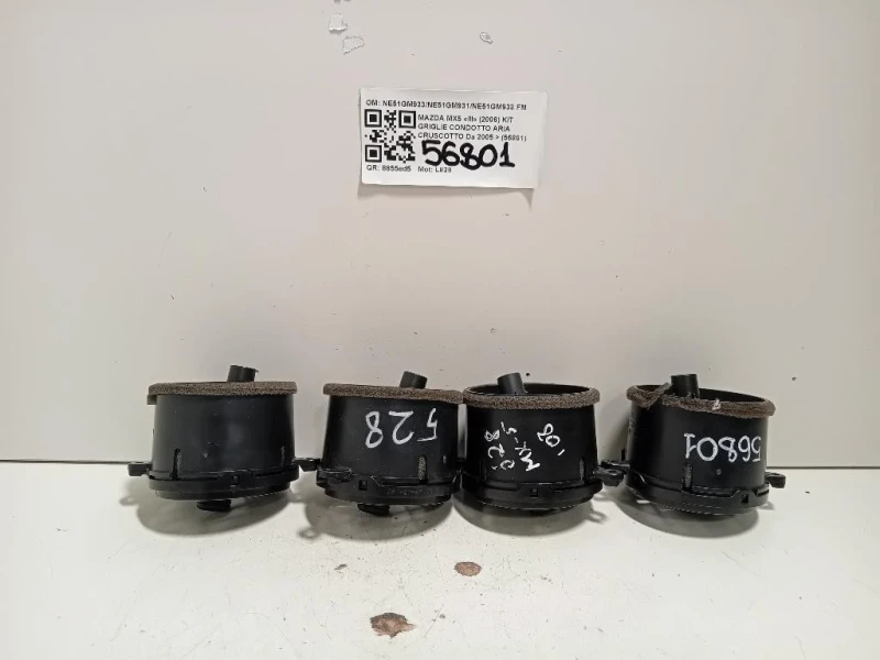 KIT Griglie Condotto ARIA Cruscotto NE51GM933NE51GM931NE51GM933 Mazda MX5 III 2006