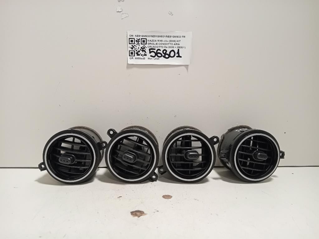 KIT Griglie Condotto ARIA Cruscotto NE51GM933NE51GM931NE51GM933 Mazda MX5 III 2006