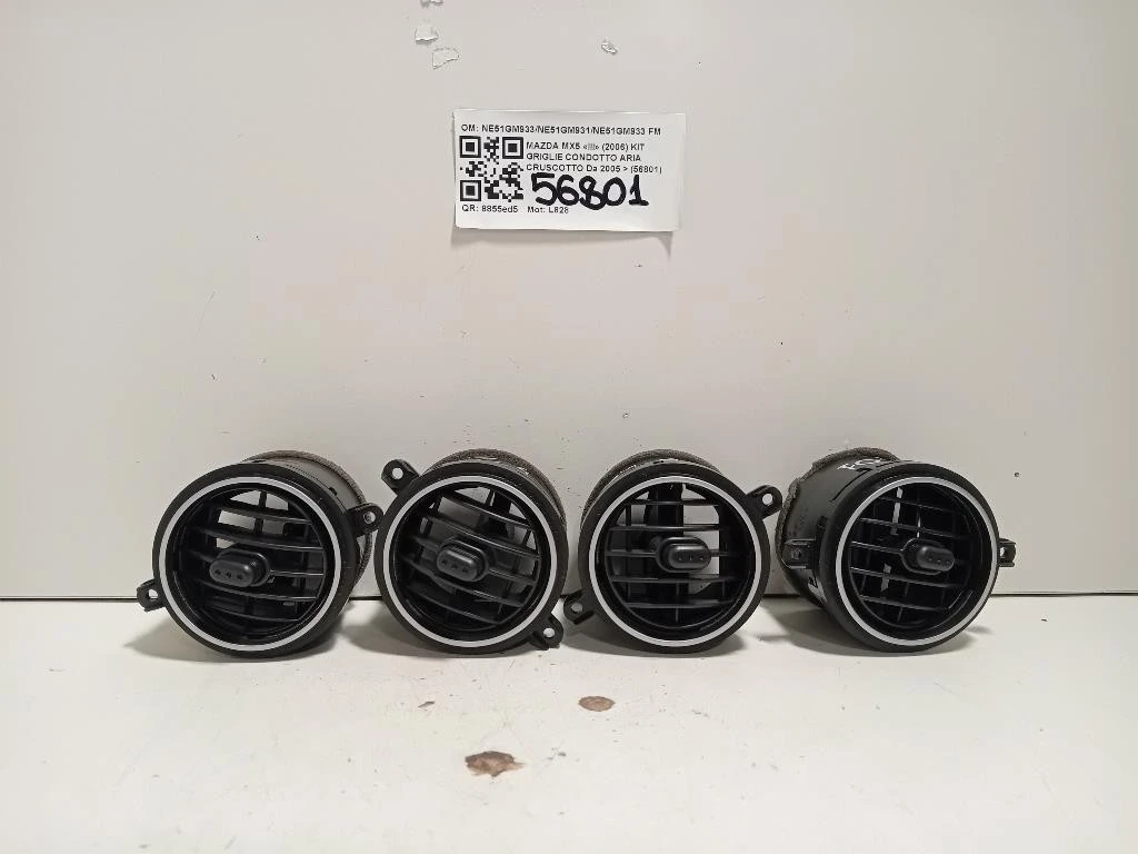 KIT Griglie Condotto ARIA Cruscotto NE51GM933NE51GM931NE51GM933 Mazda MX5 III 2006