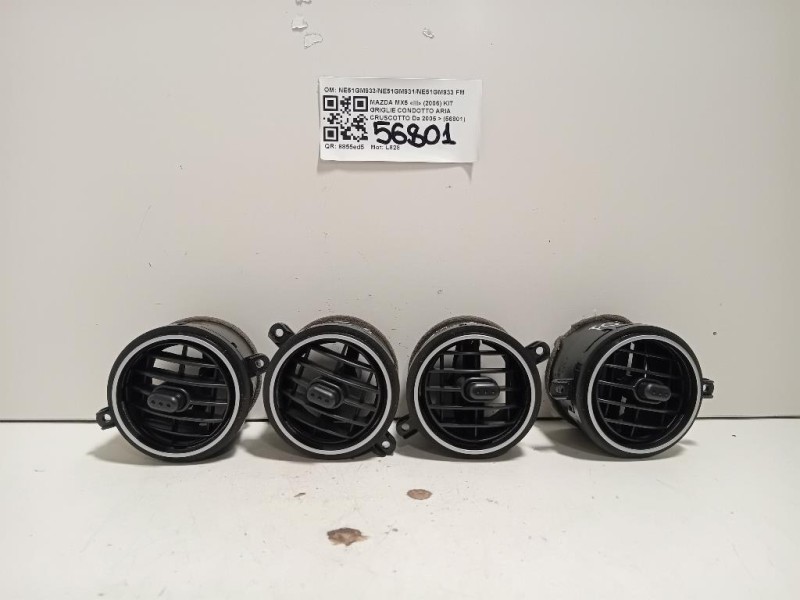 KIT Griglie Condotto ARIA Cruscotto NE51GM933NE51GM931NE51GM933 Mazda MX5 III 2006