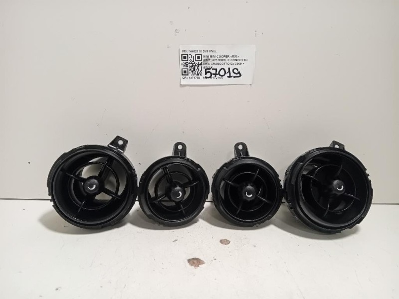 KIT Griglie Condotto ARIA Cruscotto 14482110 Mini MINI Cooper R56 2007