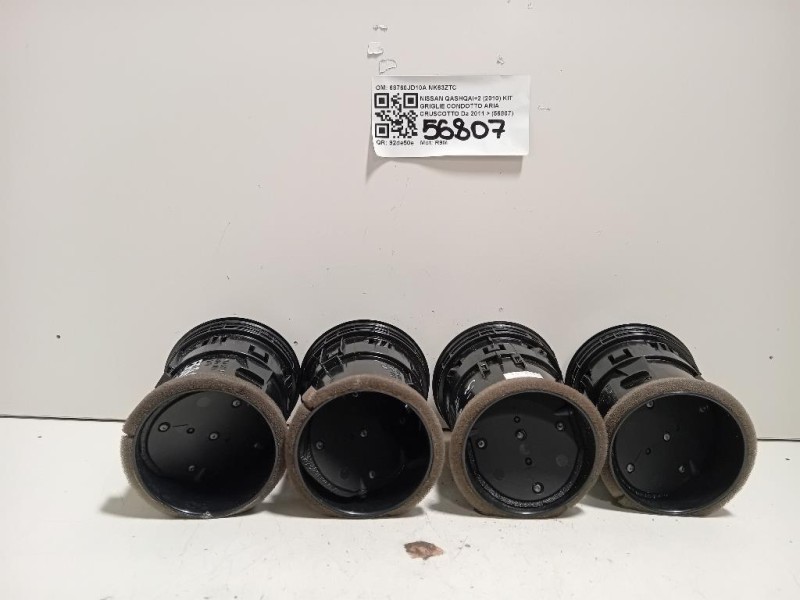 KIT Griglie Condotto ARIA Cruscotto 68760JD10A Nissan Qashqai+2 2010