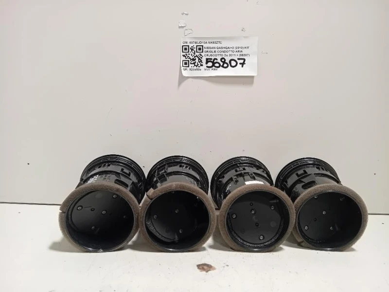 KIT Griglie Condotto ARIA Cruscotto 68760JD10A Nissan Qashqai+2 2010