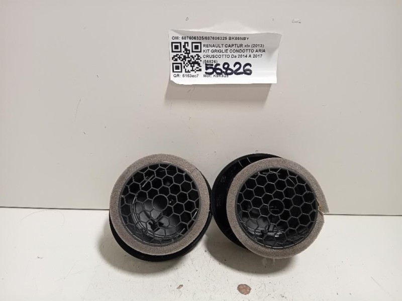 KIT Griglie Condotto ARIA Cruscotto 687606325687606325 Renault Captur I 2013