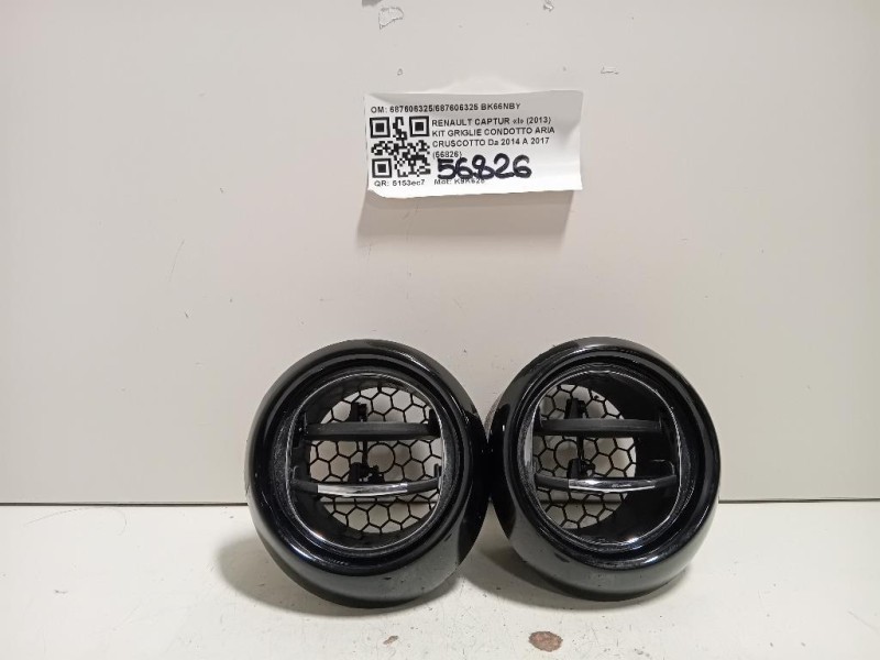 KIT Griglie Condotto ARIA Cruscotto 687606325687606325 Renault Captur I 2013