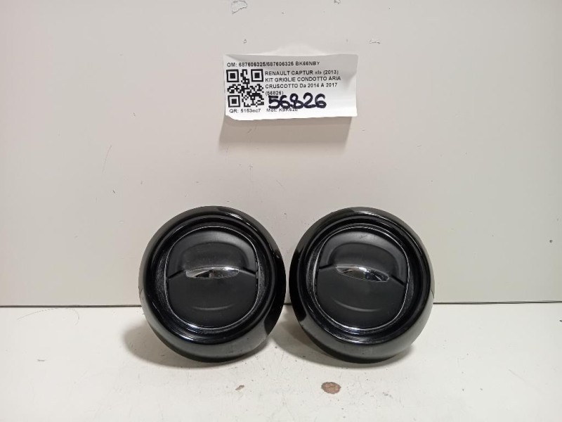 KIT Griglie Condotto ARIA Cruscotto 687606325687606325 Renault Captur I 2013