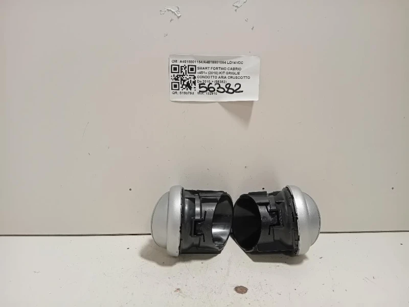 KIT Griglie Condotto ARIA Cruscotto A4518801154A4518801054 Smart Fortwo Cabrio 451 2010