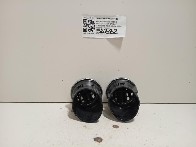 KIT Griglie Condotto ARIA Cruscotto A4518801154A4518801054 Smart Fortwo Cabrio 451 2010