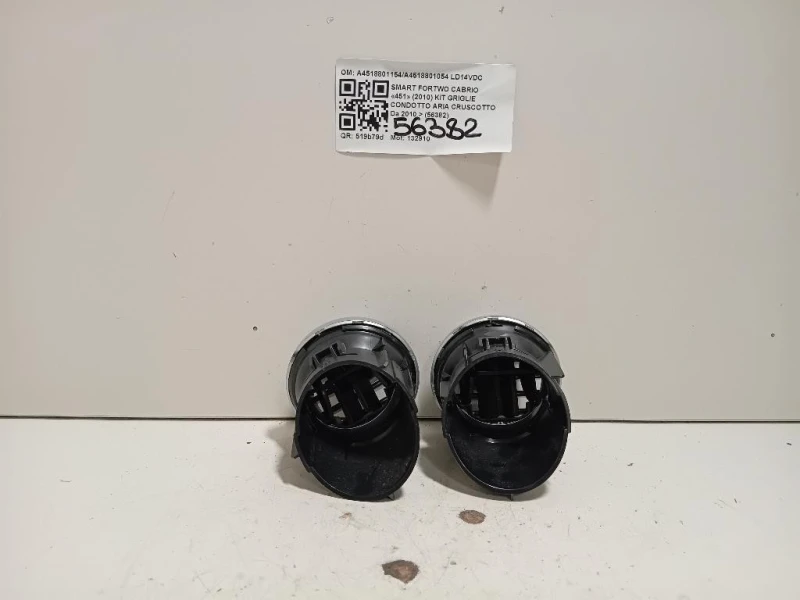 KIT Griglie Condotto ARIA Cruscotto A4518801154A4518801054 Smart Fortwo Cabrio 451 2010