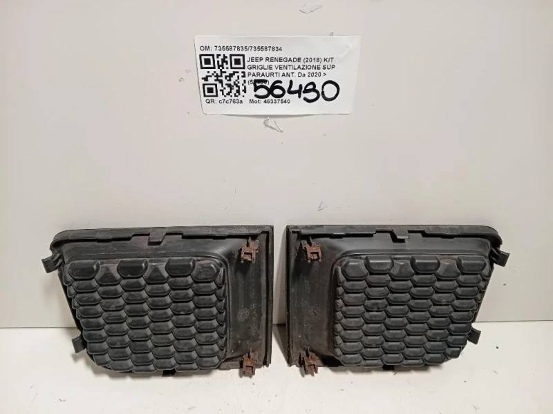 KIT Griglie Ventilazione SUP Paraurti ANT 735587835735587834 Jeep Renegade 2018