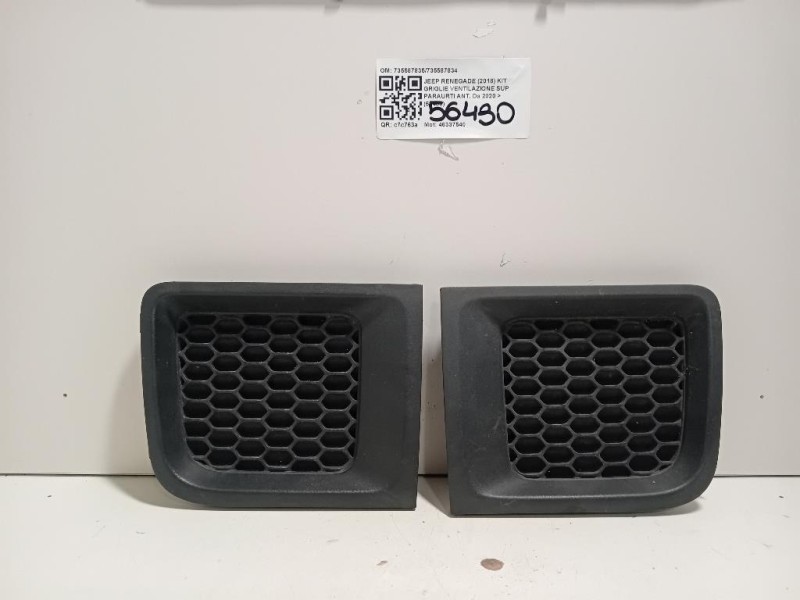 KIT Griglie Ventilazione SUP Paraurti ANT 735587835735587834 Jeep Renegade 2018