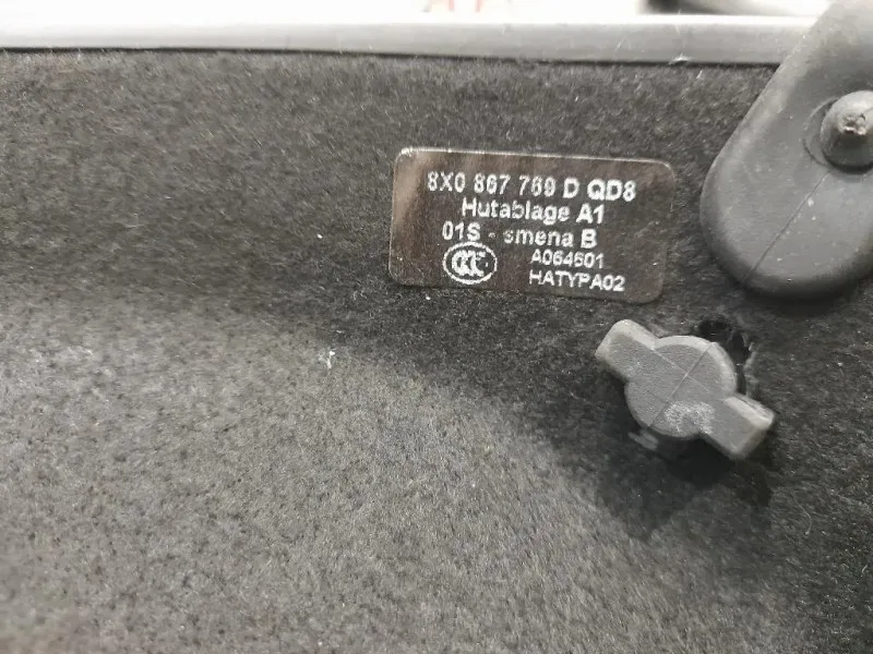 Ripiano Copertura VANO Bagagli 8X0867769DQD8 Audi A1 8XF Sportback 2015