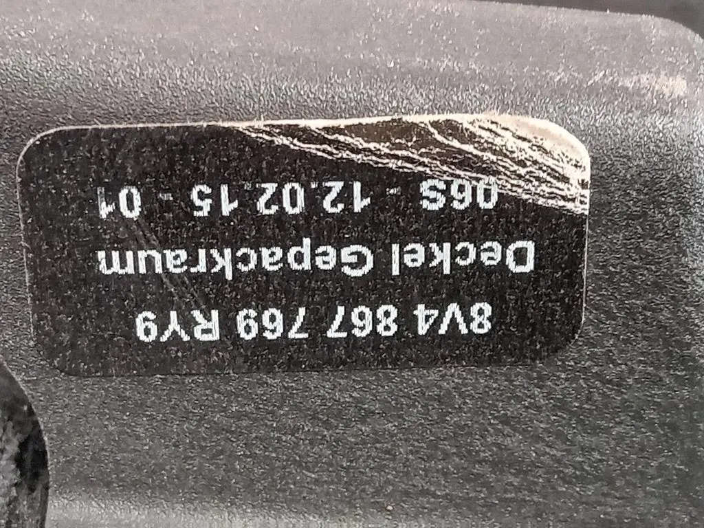 Ripiano Copertura VANO Bagagli 8V4867769 Audi A3 8VA Sportback 2012