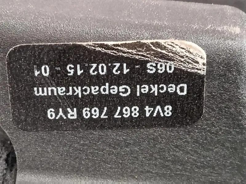 Ripiano Copertura VANO Bagagli 8V4867769 Audi A3 8VA Sportback 2012