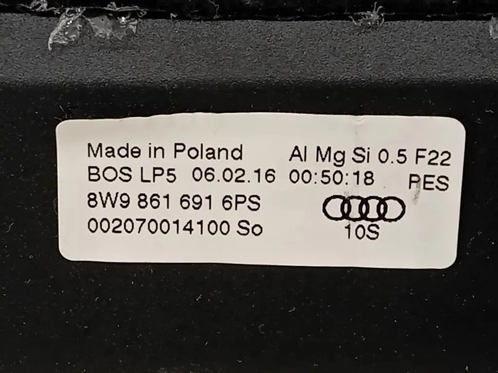 Ripiano Copertura VANO Bagagli 8W9861691 Audi A4 8W5 Avant 2015
