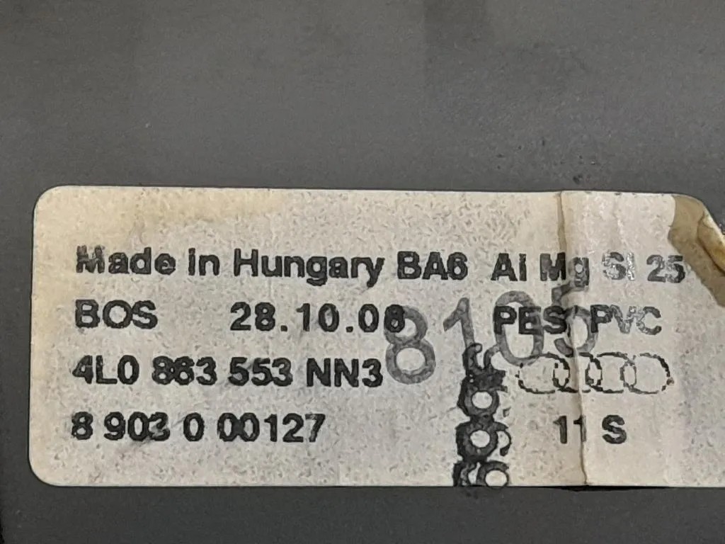 Ripiano Copertura VANO Bagagli 4L0863553NN3 Audi Q7 4LB 2009