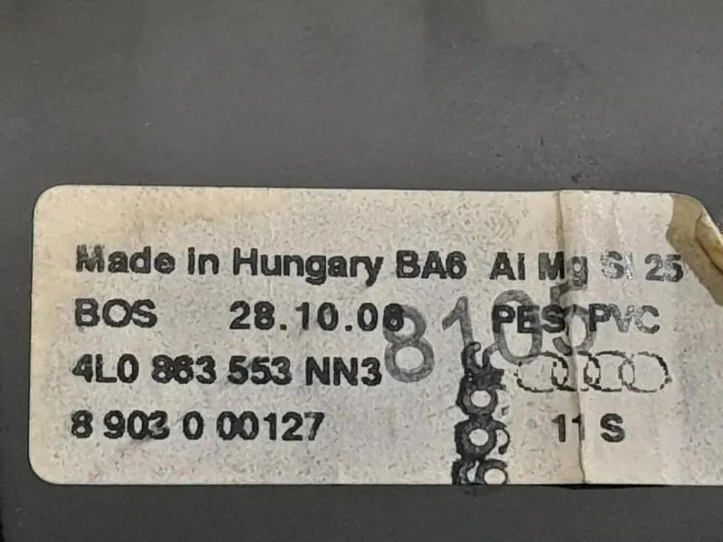 Ripiano Copertura VANO Bagagli 4L0863553NN3 Audi Q7 4LB 2009