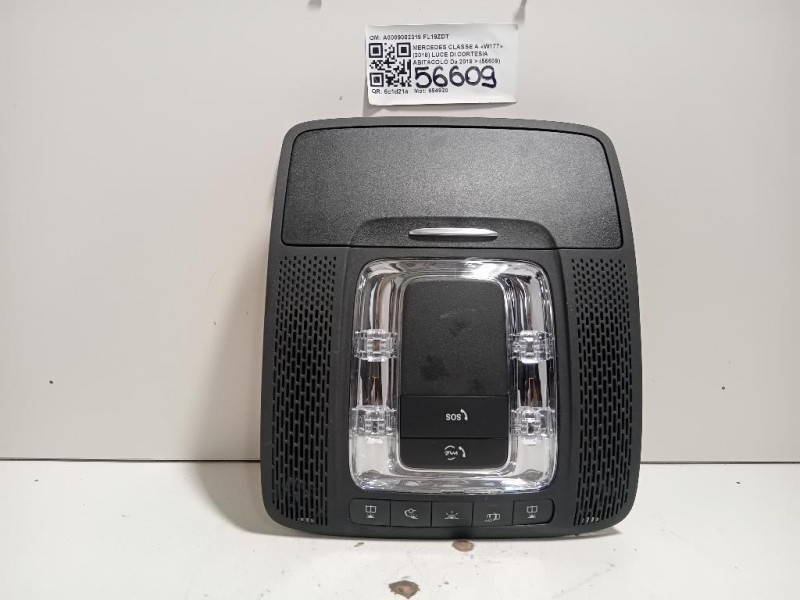 LUCE DI Cortesia Abitacolo A0009002319 Mercedes Classe A W177 2018