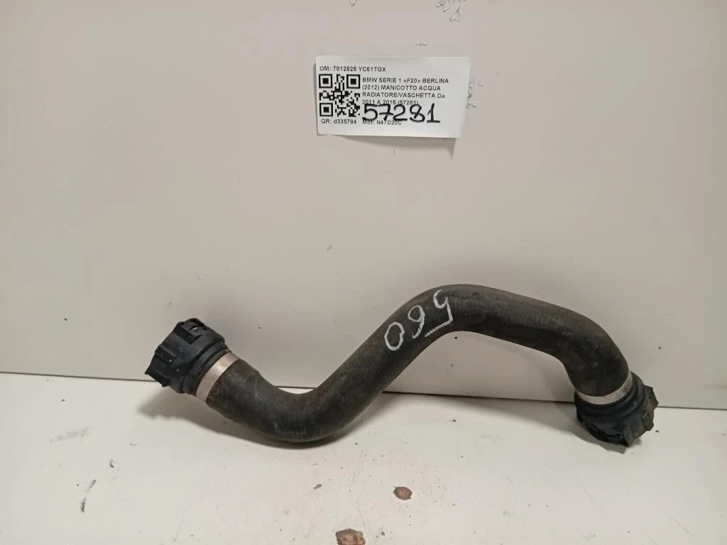 Manicotto Acqua Radiatorevaschetta 7812525 Bmw Serie 1 F20 Berlina 2012